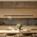 Vega Linear Pendant Ceiling Light in Black