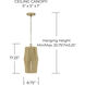 Archer 1 Light 8.75 inch Blonde Wood and Matte Brass Pendant Ceiling Light