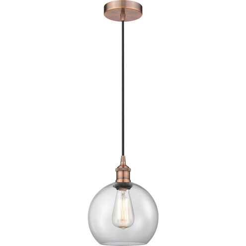 Edison Athens 1 Light 8 inch Antique Copper Mini Pendant Ceiling Light