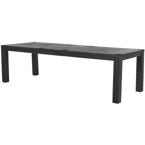 Beckett 83.75 X 39 inch Dark Grey Cerused / Hammered Dark Bronze Metal Dining Table