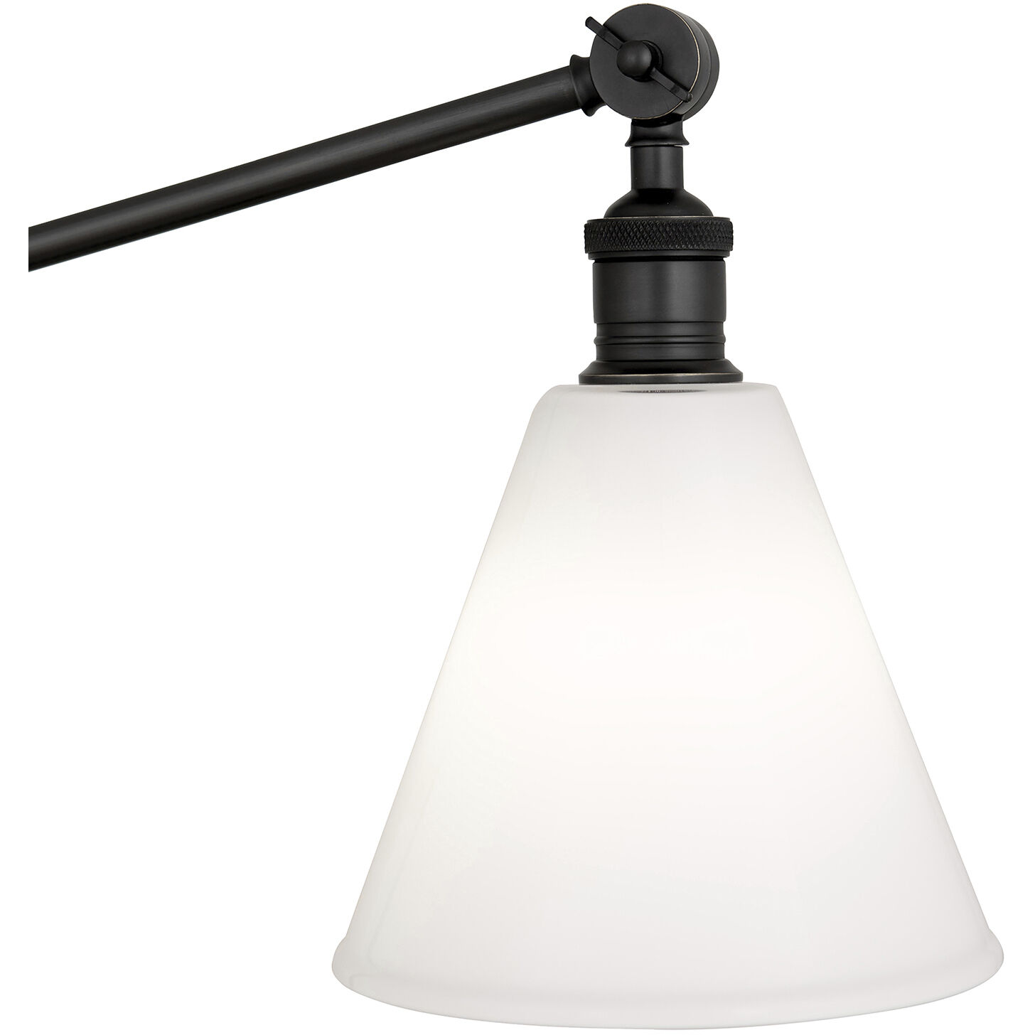 Alloy 10.25 inch 60.00 watt Deep Patina Bronze Table Lamp Portable Light in Cased White Glass