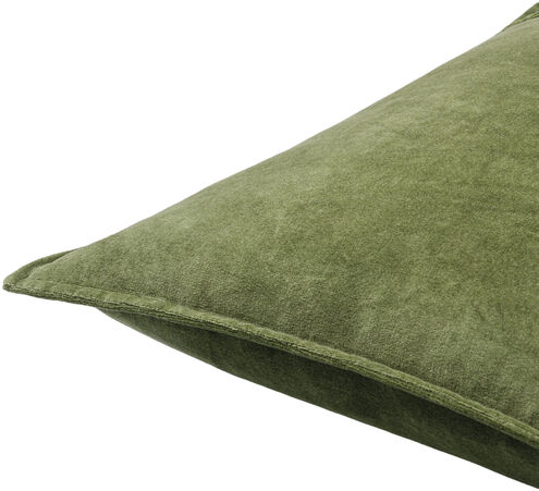 Cotton Velvet 19 X 19 inch Medium Green Pillow Kit in 13 x 19, Lumbar