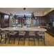 Farmhouse Linear Chandelier Ceiling Light in Incandescent