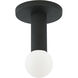 Adams 1 Light 4.75 inch Matte Black Flush Mount Ceiling Light