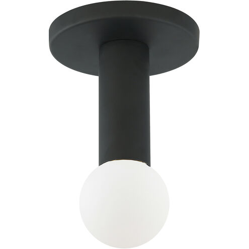 Adams 1 Light 4.75 inch Matte Black Flush Mount Ceiling Light