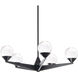 Double Bubble 5 Light 22.25 inch Black Chandelier Ceiling Light