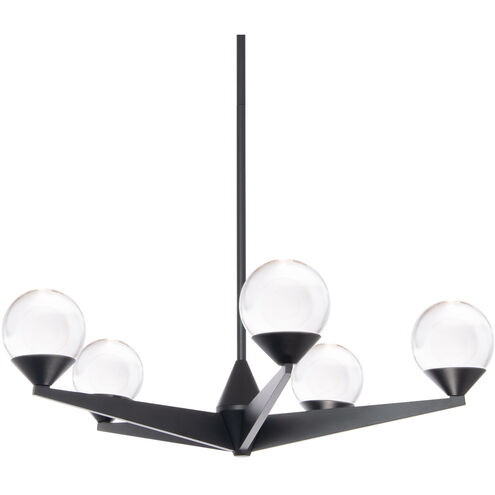 Double Bubble 5 Light 22.25 inch Black Chandelier Ceiling Light