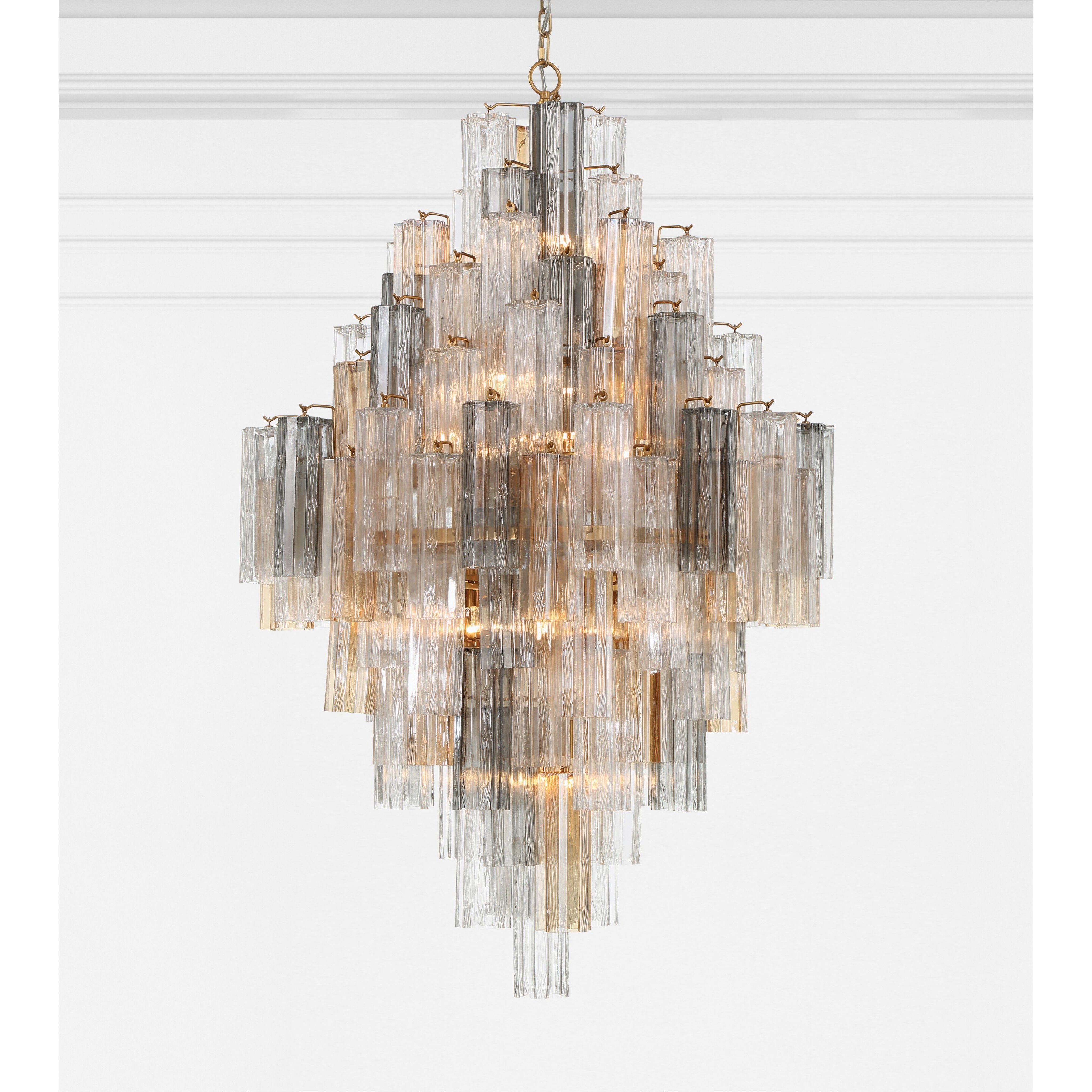 Addis 20 Light 31.5 inch Aged Brass Chandelier Ceiling Light in Autumn