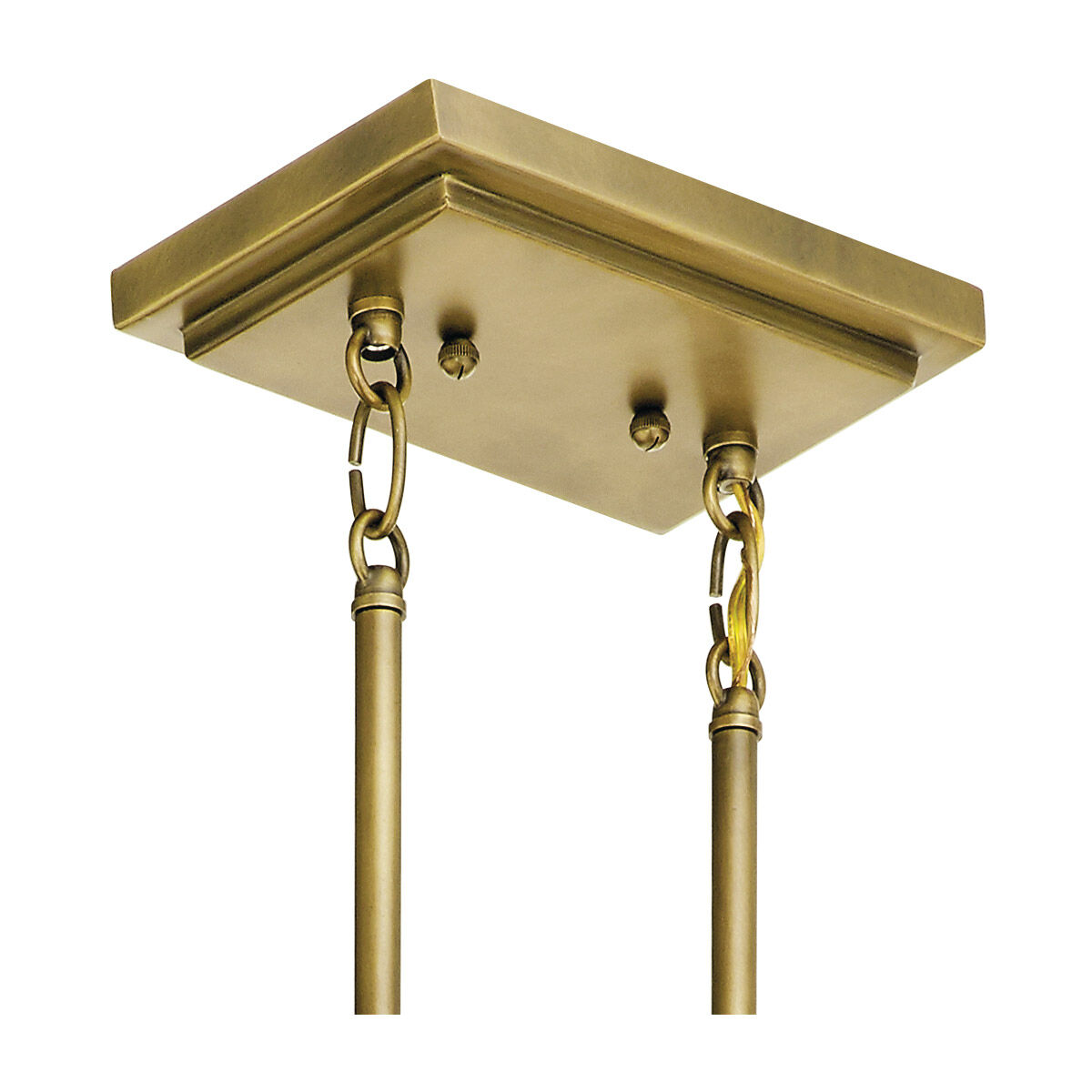 Alton 8 Light 17 inch Natural Brass Chandelier Linear Ceiling Light, Double