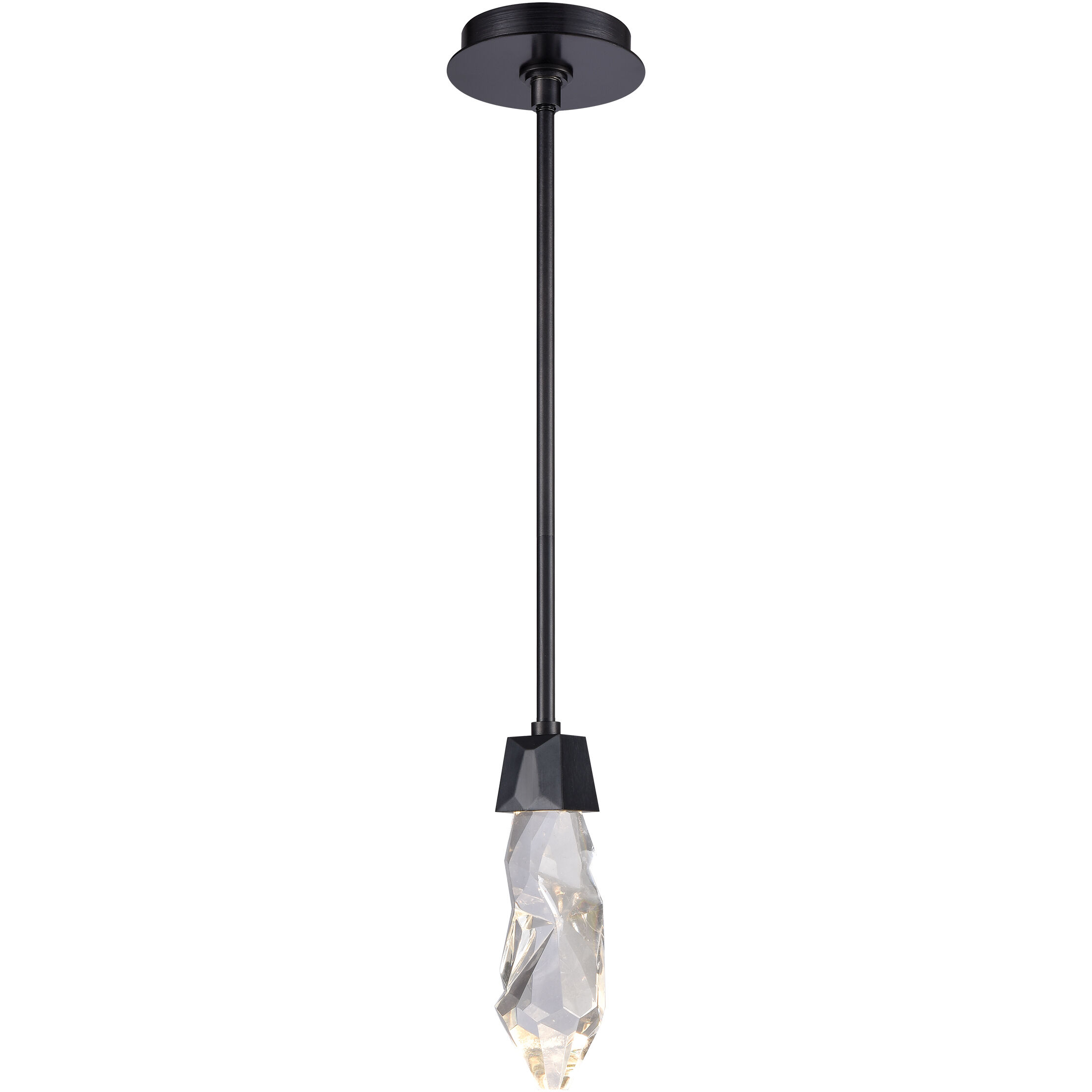 Angelus 1 Light 5.5 inch Satin Brushed Black Mini Pendant Ceiling Light