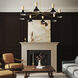Clare LED 57 inch Modern Brass Chandelier Ceiling Light in Obsidian and Bone