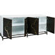 Mills 72 X 22 inch Dark Stain with White and Polished Brass Credenza
