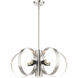 Modesto 6 Light 24 inch Brushed Nickel Chandelier Ceiling Light