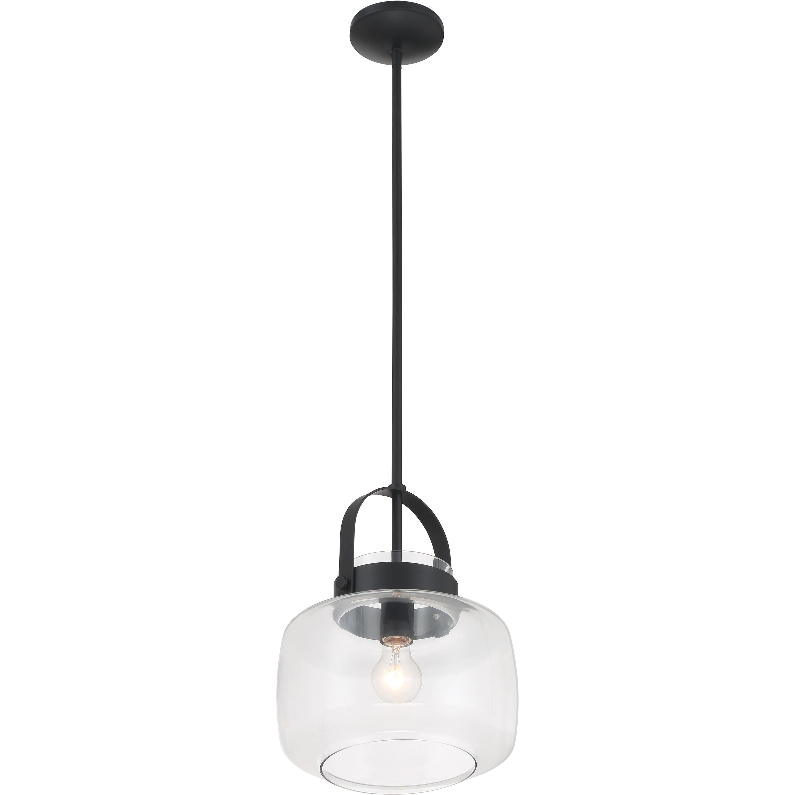 Wickglow 1 Light 11 inch Dark Matte Black Pendant Ceiling Light