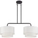 Manorwood 2 Light 35 inch Bronze Linear Chandelier Ceiling Light