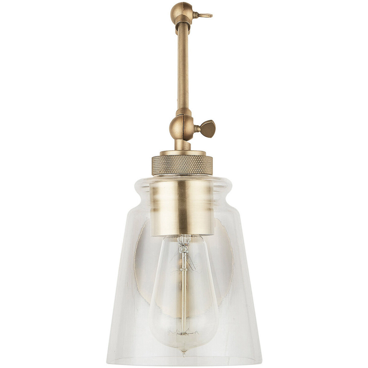 Profile 15.25 inch 100 watt Aged Brass Adjustable Swing Arm Sconce Wall Light