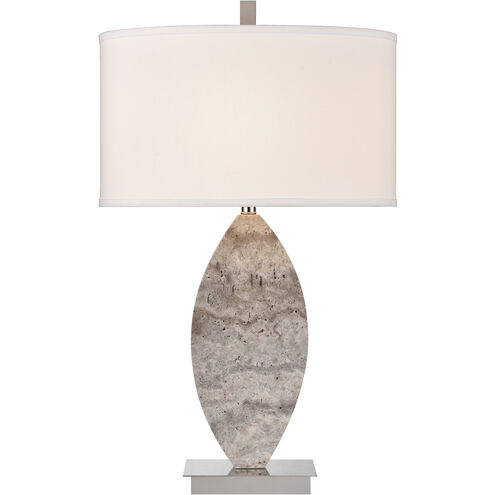 Averill 30 inch 150.00 watt Gray with Polished Nickel Table Lamp Portable Light