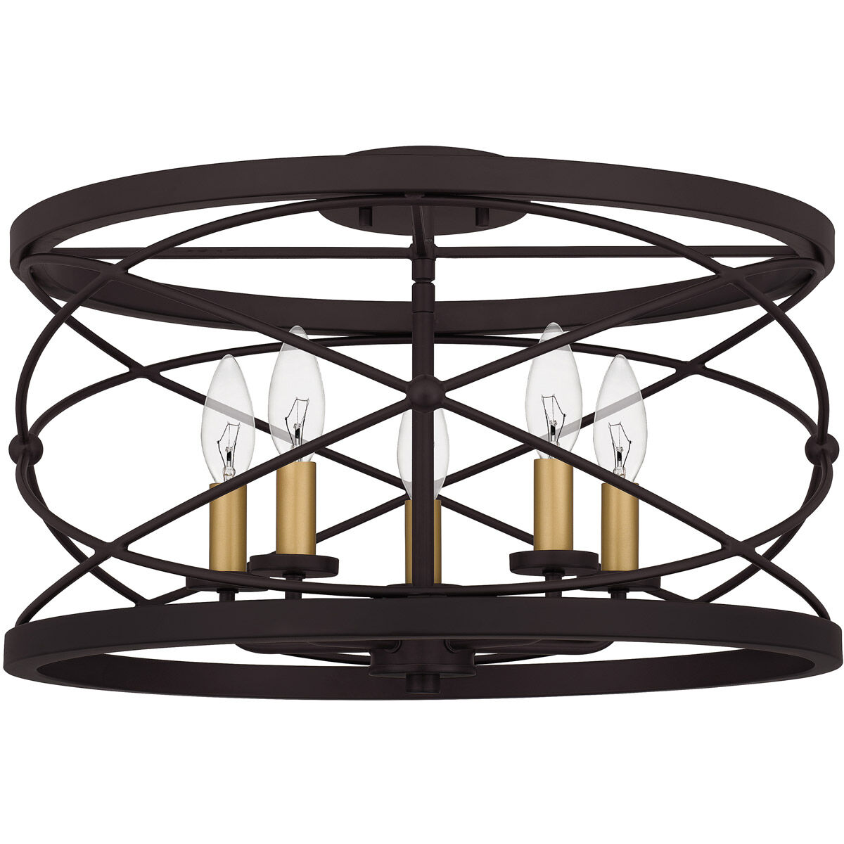 Potts 5 Light 19 inch Palladian Bronze Semi-Flush Mount Ceiling Light