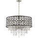 Rory 6 Light 28 inch Matte Black with Satin Nickel Pendant Ceiling Light