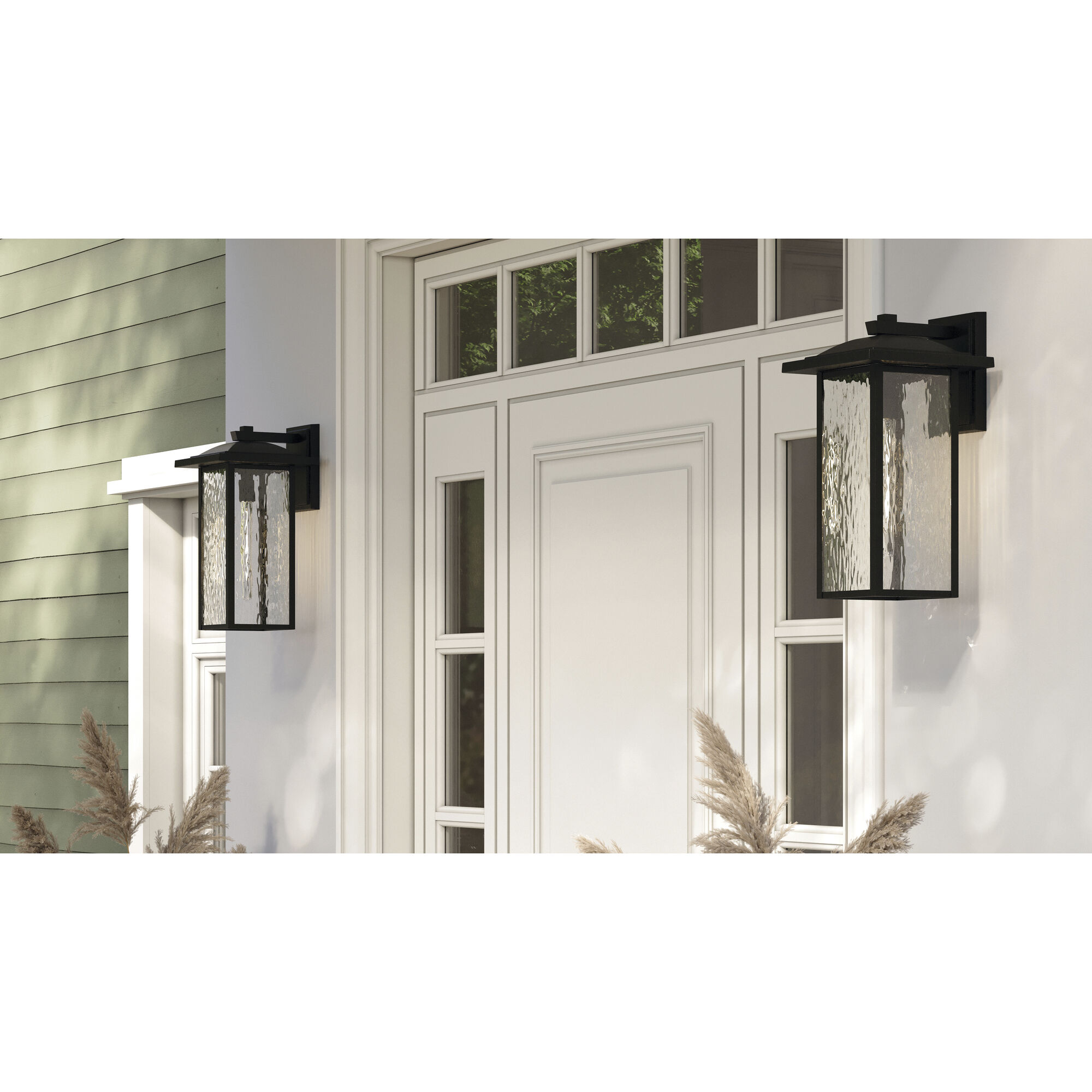 Capanna 1 Light 20 inch Textured Black Outdoor Wall Light
