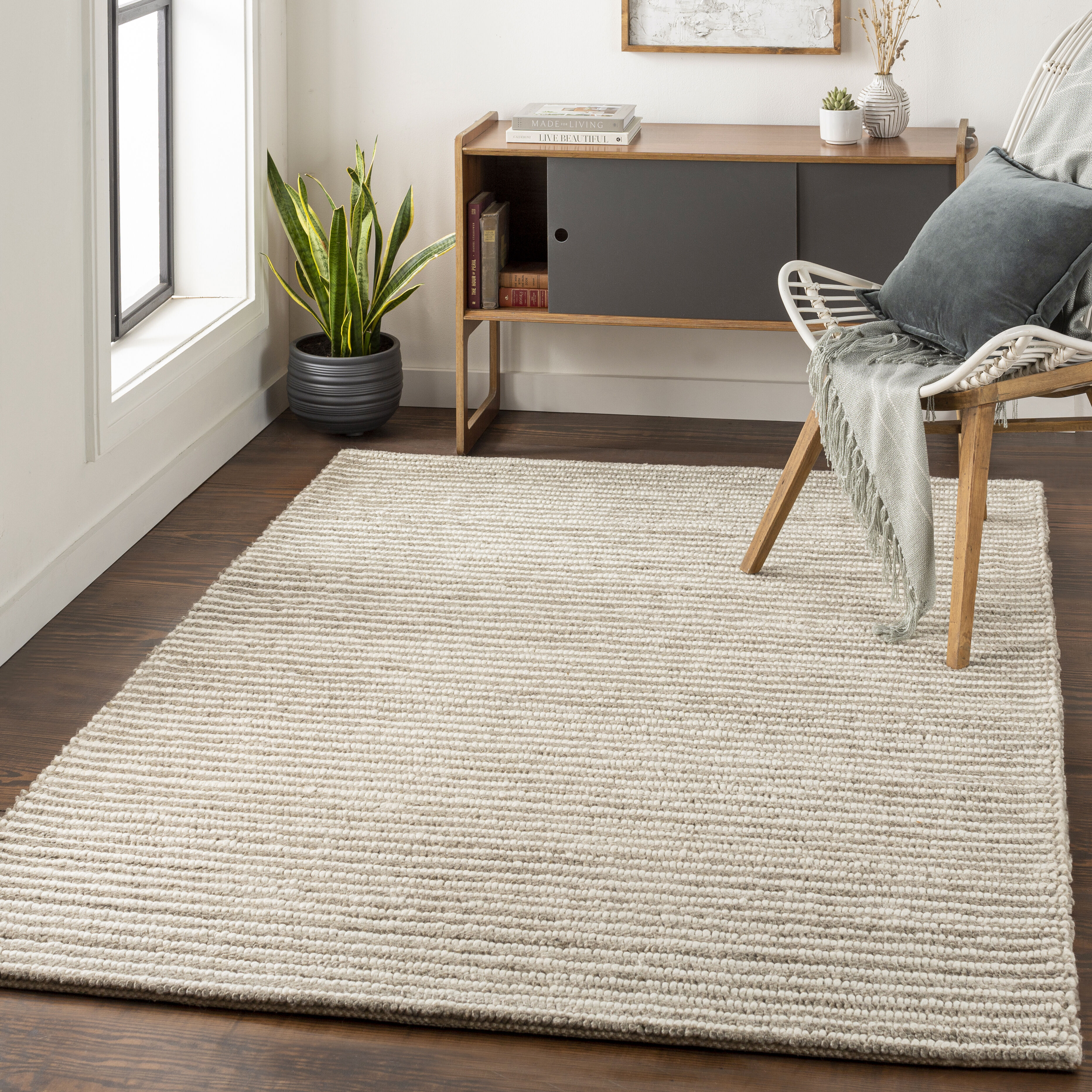 Felix 72 X 48 inch Gray Rug in 4 X 6, Rectangle