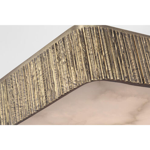 Anne-Marie Barton Fumar LED 21 inch Ridged Tombac Asymmetrical Flush Mount Ceiling Light