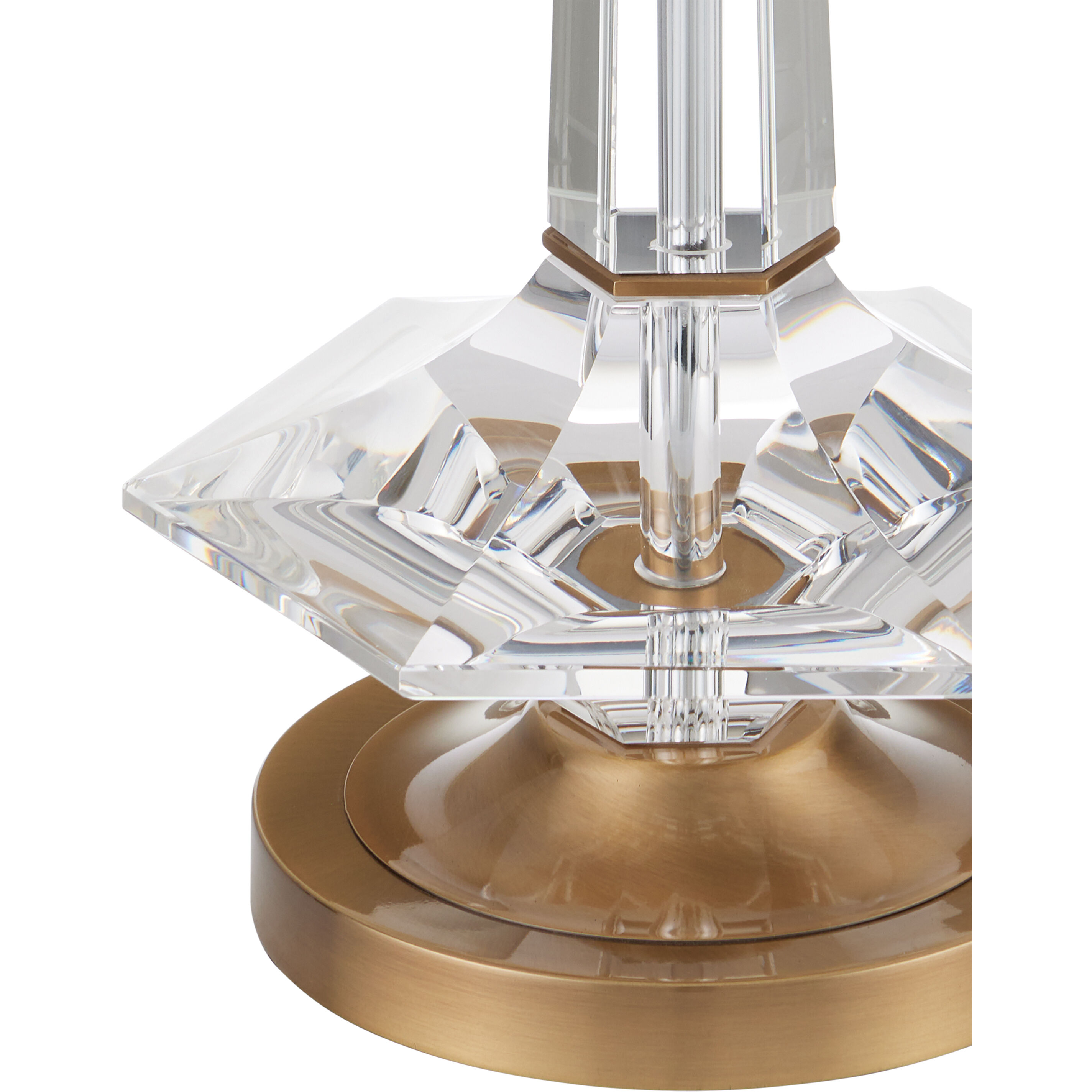 Anton 26.75 inch 150 watt Clear/Antique Brass Table Lamp Portable Light