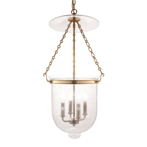 Hampton 4 Light 14.5 inch Aged Brass Pendant Ceiling Light in C3