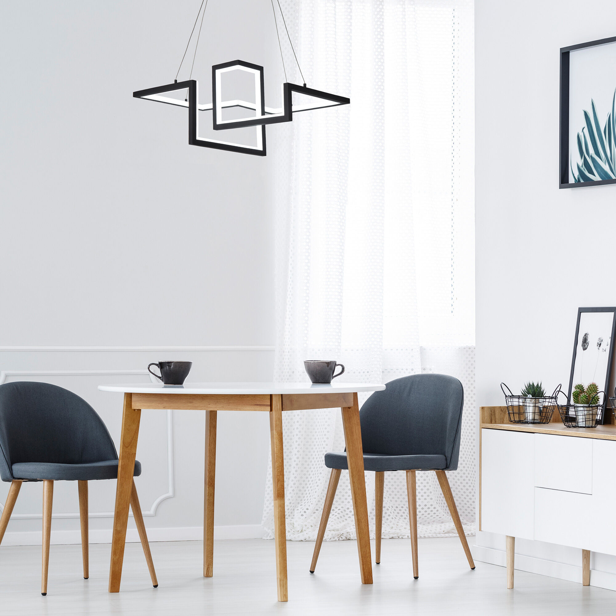 Minecraft LED 23.25 inch Black Pendant Ceiling Light, dweLED