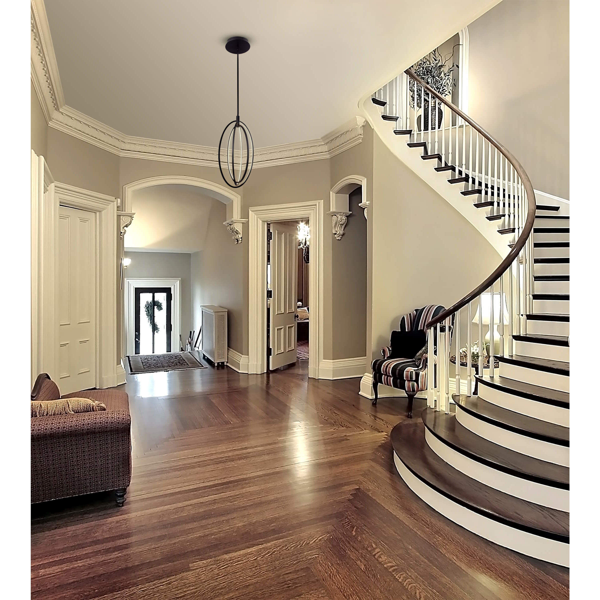 Radium 15.25 inch Black Pendant Ceiling Light