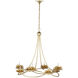 Cyrene 8 Light 32 inch Gold Leaf Chandelier Ceiling Light