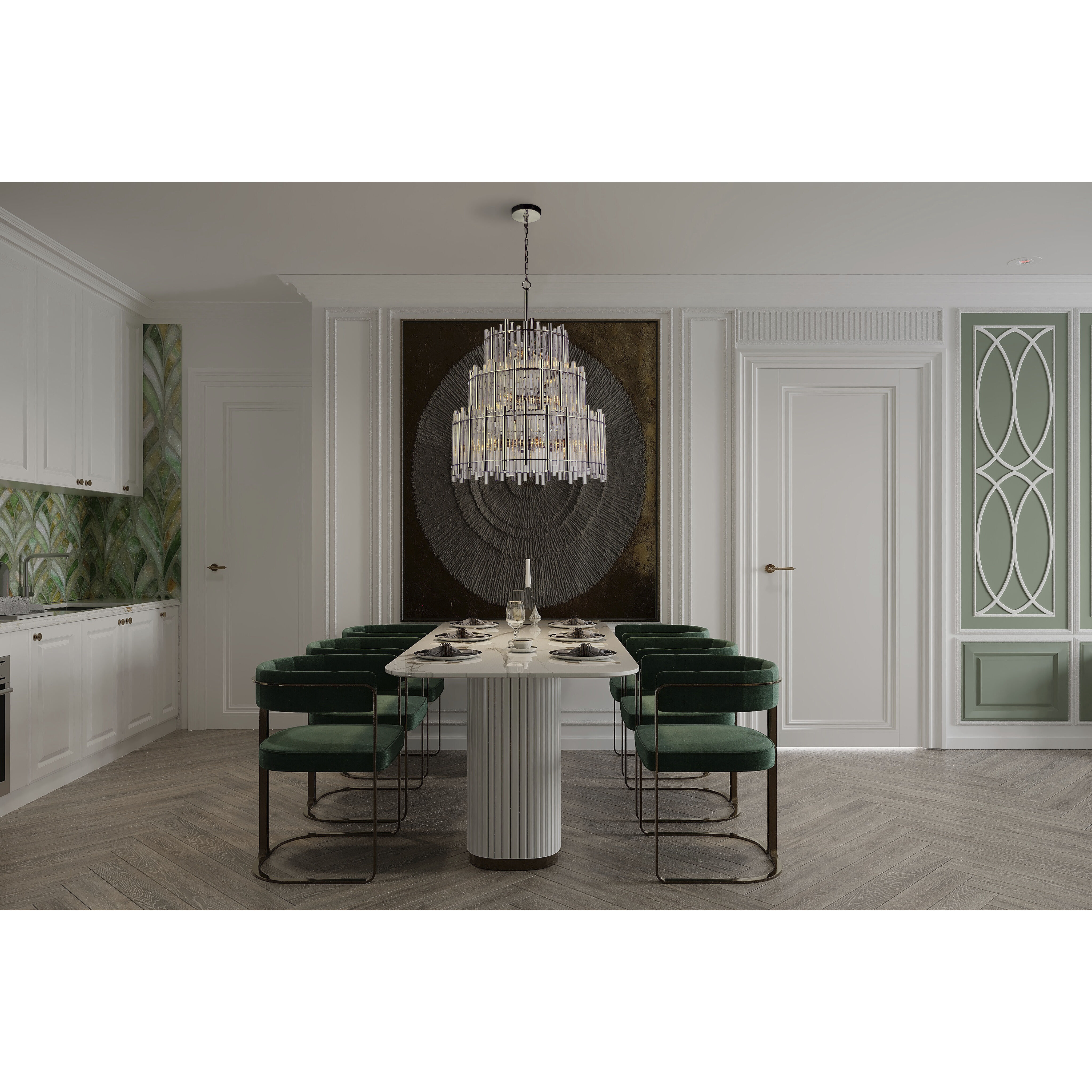 Reveal 13 Light 28 inch Chrome Chandelier Ceiling Light