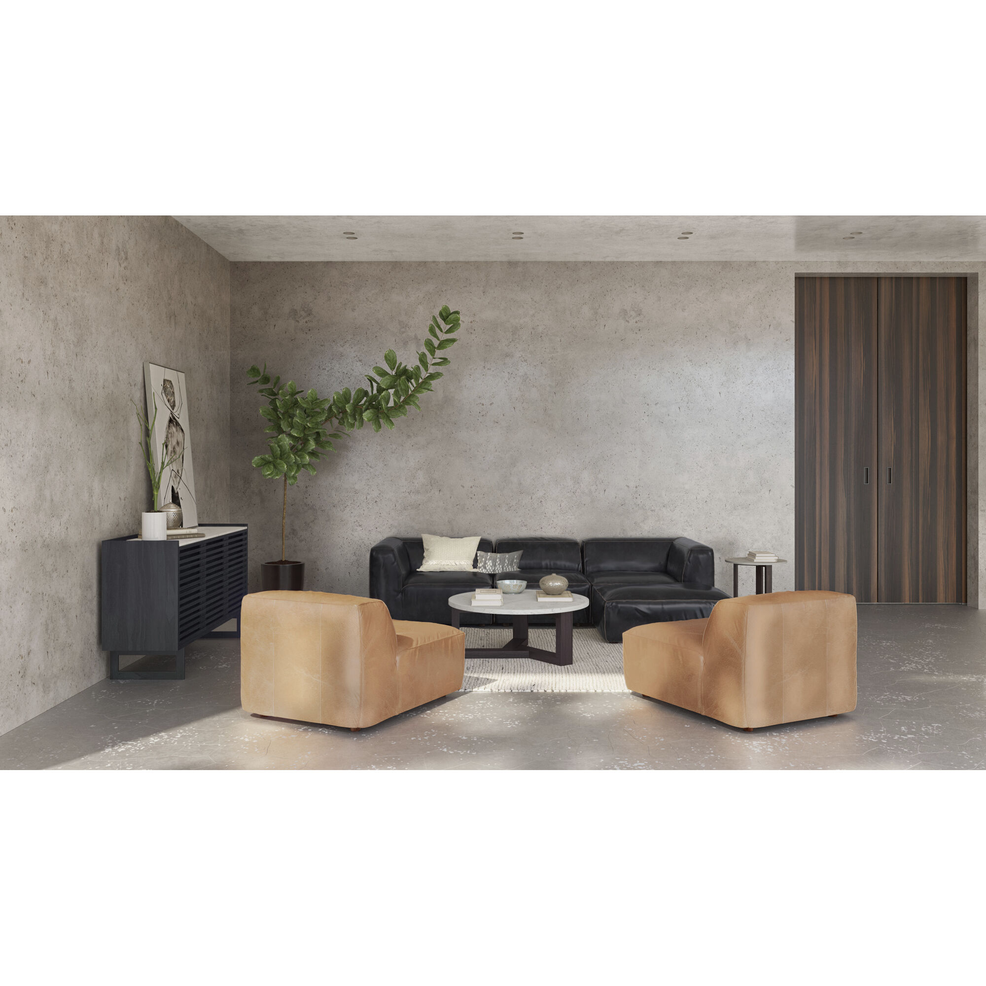 Luxe Brown Slipper Chair