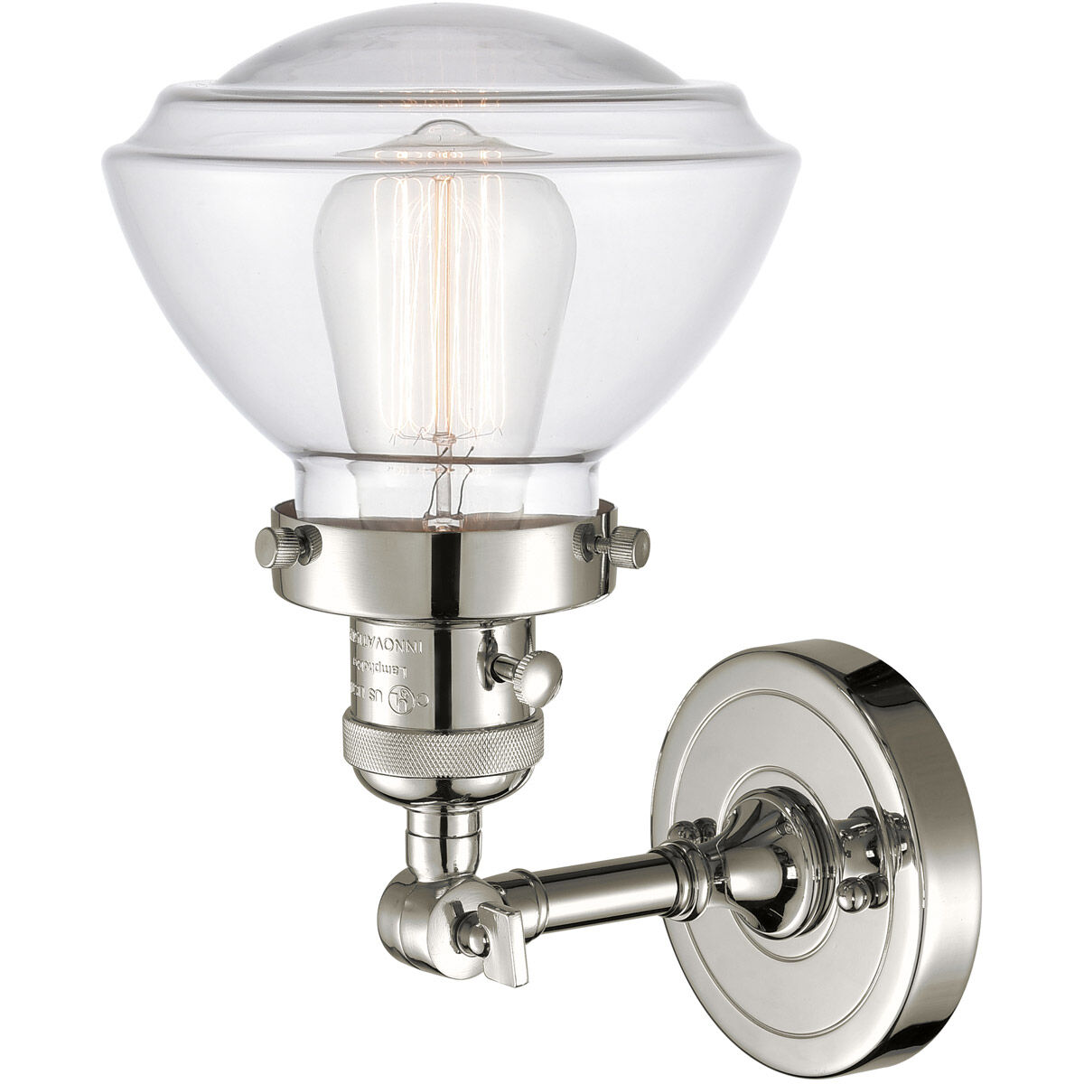 Franklin Restoration Olean LED 7 inch Polished Nickel Sconce Wall Light, Franklin Restoration