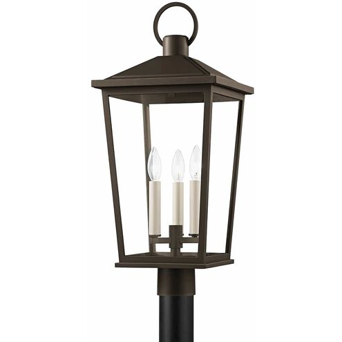 Soren 3 Light 25 inch Textured Bronze Post