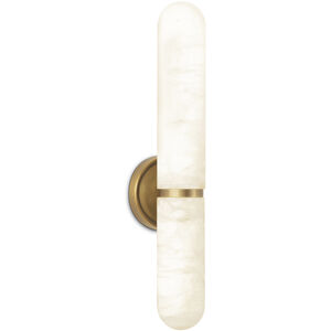 Salon LED 5 inch Natural Brass Wall Sconce Wall Light, Large