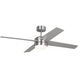 Loni 52 inch Brushed Steel with American Walnut/Blade Silver Ceiling Fan