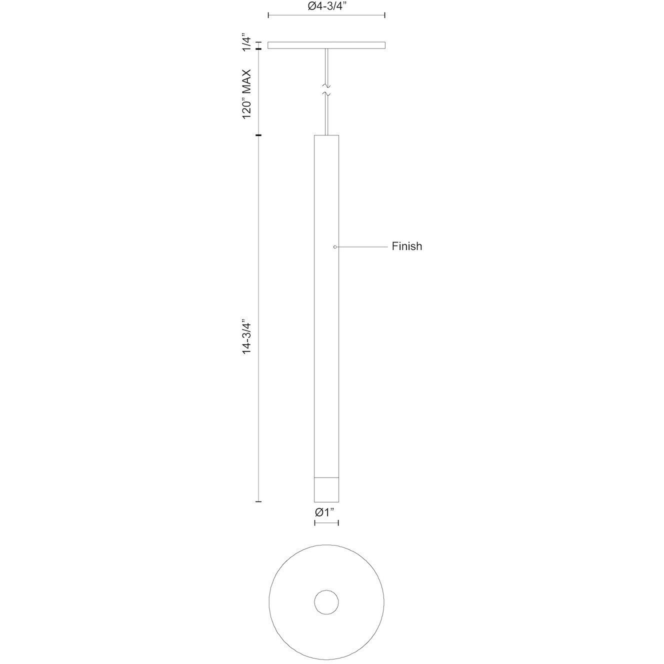 Elixir Pendant Ceiling Light in Black