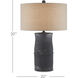 Croft 30 inch 150 watt Charcoal Table Lamp Portable Light, Barry Goralnick Collection