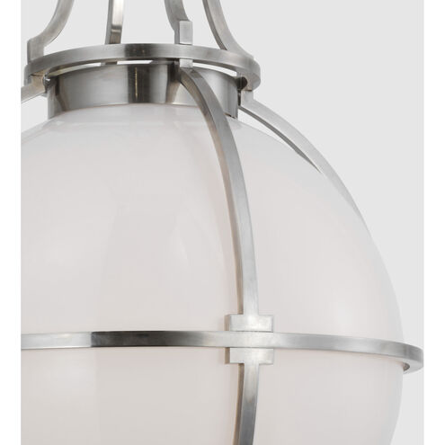 Chapman & Myers Gracie LED 19.25 inch Antique Nickel Captured Globe Pendant Ceiling Light, Large