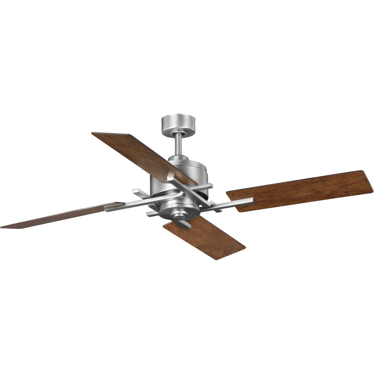 Bedwin 56 inch Antique Nickel with Classic Walnut Blades Ceiling Fan