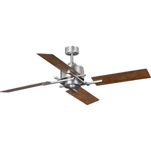 Bedwin 56 inch Antique Nickel with Classic Walnut Blades Ceiling Fan