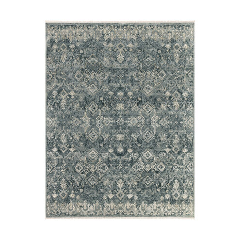 Jardin 36 X 24 inch Teal Indoor Area Rug, Rectangle