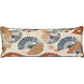 Chinoiserie 36 inch Multicolor Pillow in 36" x 14"