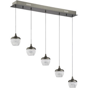 Arika LED 34 inch Black Stainless Pendant Ceiling Light