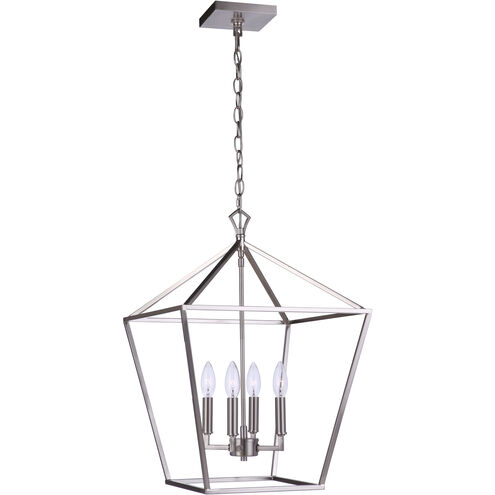 Flynt II 4 Light 16 inch Flat Black/Brushed Polished Nickel Foyer Light Ceiling Light