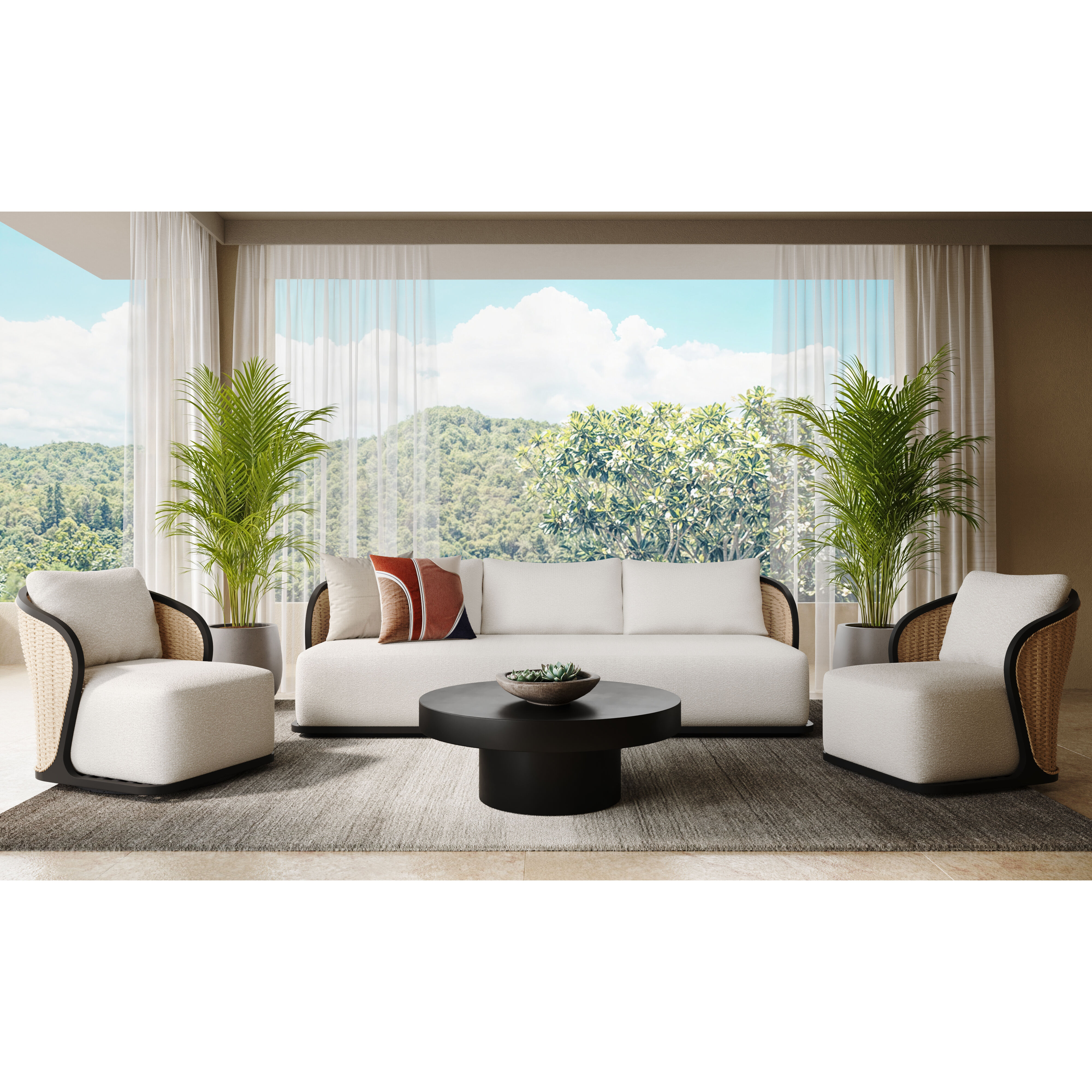 Bora Louis Cream Outdoor Sofa