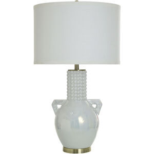 Cameron 33.75 inch 100.00 watt Pearlescent White and Gold Table Lamp Portable Light