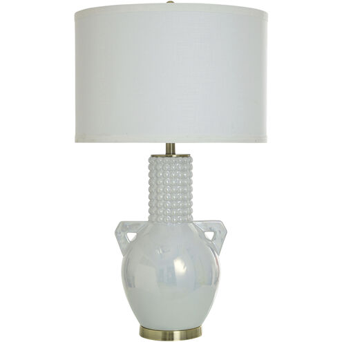 Cameron 33.75 inch 100.00 watt Pearlescent White and Gold Table Lamp Portable Light