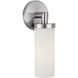 Aqueous 1 Light 5 inch Brushed Steel Vanity Light Wall Light